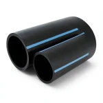 NPF HDPE Pipes Water Networks Pressure 25 Bar Diameter 180 mm Thickness 16.4 mm Black