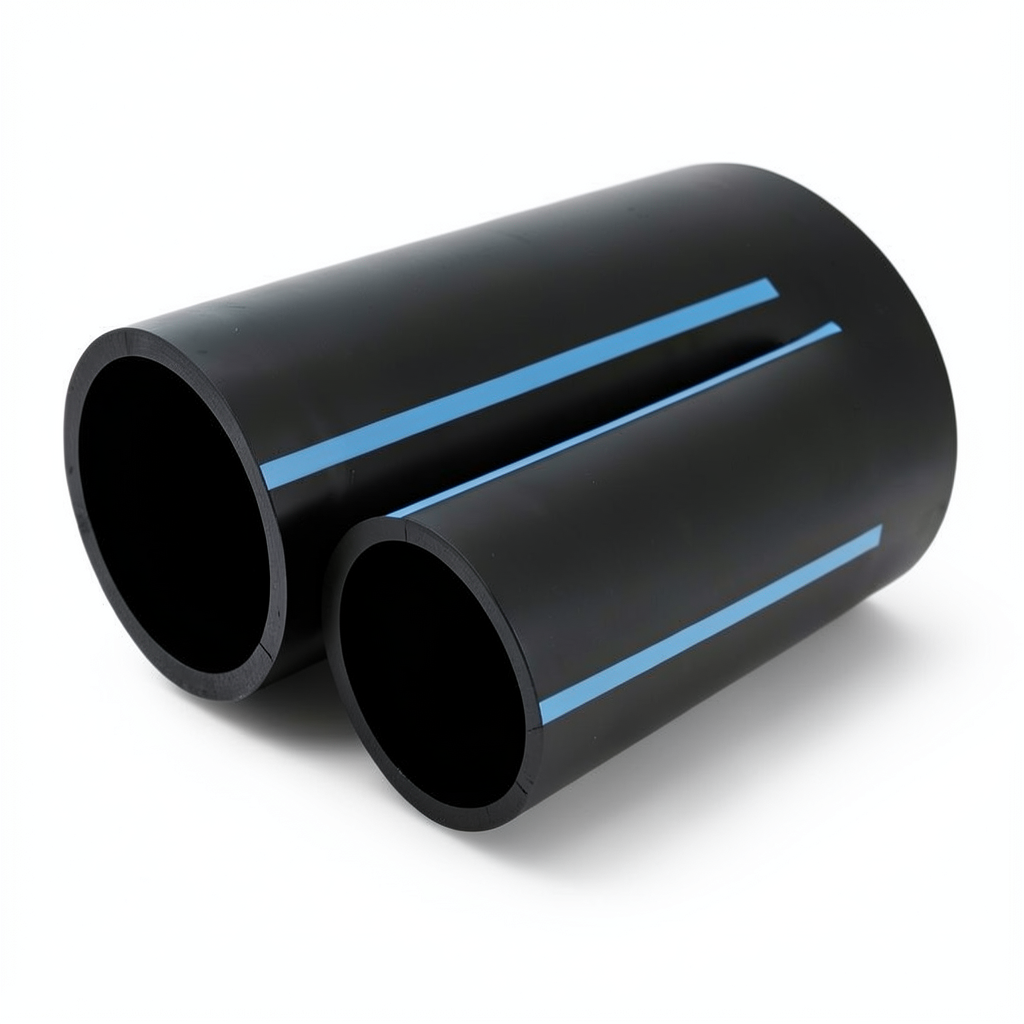 NPF HDPE Pipes Water Networks Pressure 25 Bar Diameter 180 mm Thickness 16.4 mm Black