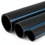 NPF HDPE Pipes for Water Networks Pressure 25 Bar Outside Diameter 200 mm Thickness 18.2 mm Black
