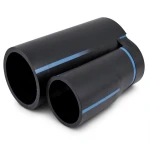 NPF HDPE Pipes for Water Networks Pressure 6 Bar Outside Diameter 50 mm Thickness 1.6 mm Black