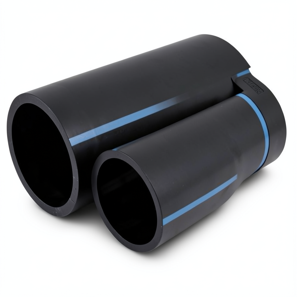 NPF HDPE Pipes for Water Networks Pressure 6 Bar Outside Diameter 50 mm Thickness 1.6 mm Black