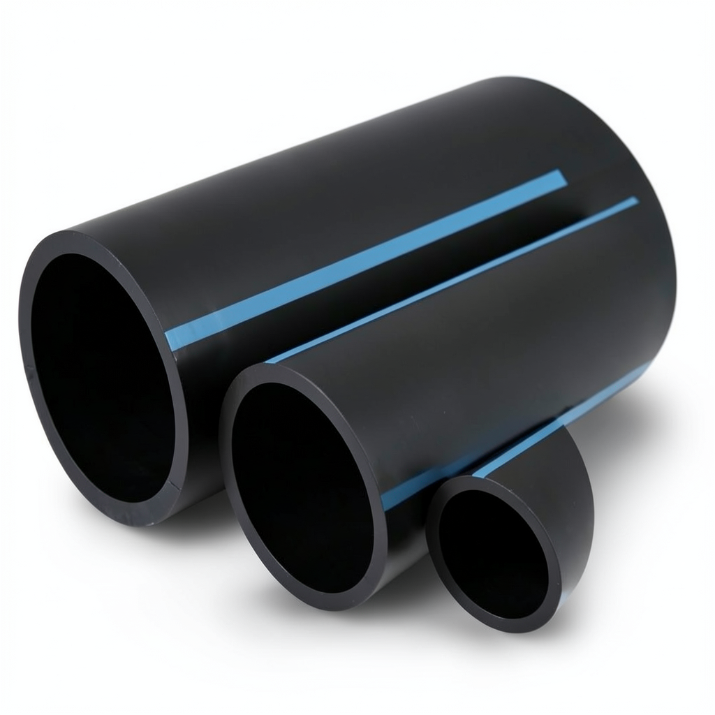 أنابيب HDPE الوطني لشبكات المياه ضغط 6 بار قطر خارجي 63 مم سمك 2 مم لون أسود