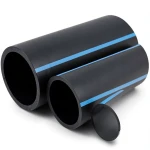NPF HDPE Pipes for Water Networks Pressure 6 Bar OD 90 mm Thickness 2.8 mm Black