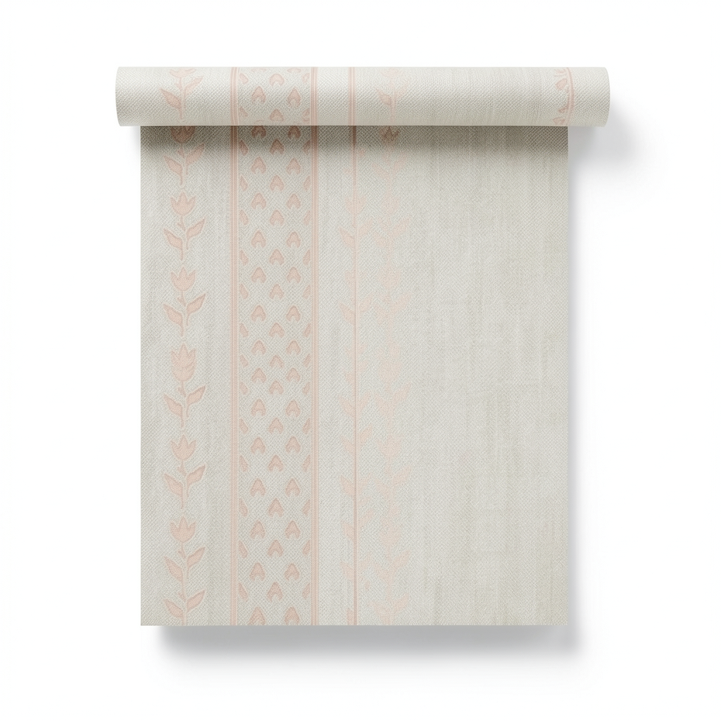 Italian Wallpaper 10m x 1.06m Pale Beige, Model 4745
