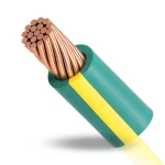 سلك كهرباء تأريض نحاس مجدول 70 ملم 450/750 فولت معزول PVC اخضر/اصفر