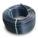 HDPE Plastic Coil Pipe PN 19.2 Bar PE 100 140 mm SDR 7.4 Black with Blue Stripes