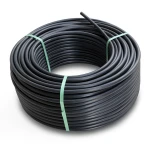 HDPE Plastic Coil Pipe Nominal Pressure 4 Bar PE 100 OD 50 mm SDR 33 Black
