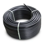 HDPE Plastic Coil Pipe Nominal Pressure 4 Bar PE 100 Outside Diameter 140 mm SDR 33 Black
