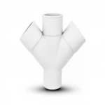 كوع دبل واي UPVC بزاوية 45 درجة