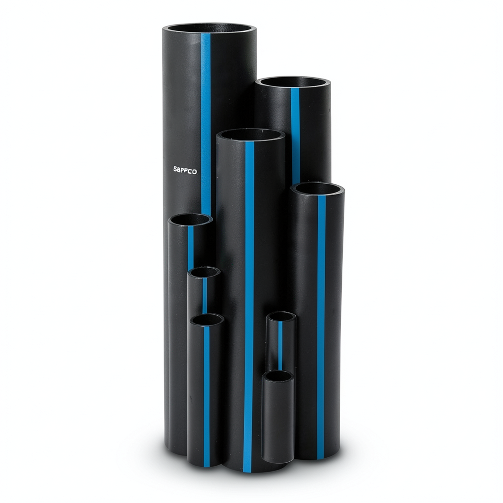 Sappco HDPE Pipes PE 100 Pressure 10 Bar Outside Diameter 50 mm Thickness 3 mm Black Color | SAPPCO