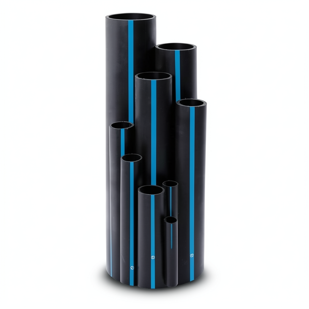مواسير HDPE PE 100 ضغط 10 بار قطر خارجي 63 مم سمك 3.8 مم لون أسود | سابكو