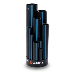 Sappco HDPE Pipes PE 100 Pressure 10 Bar Outside Diameter 110 mm Thickness 6.6 mm Black | SAPPCO