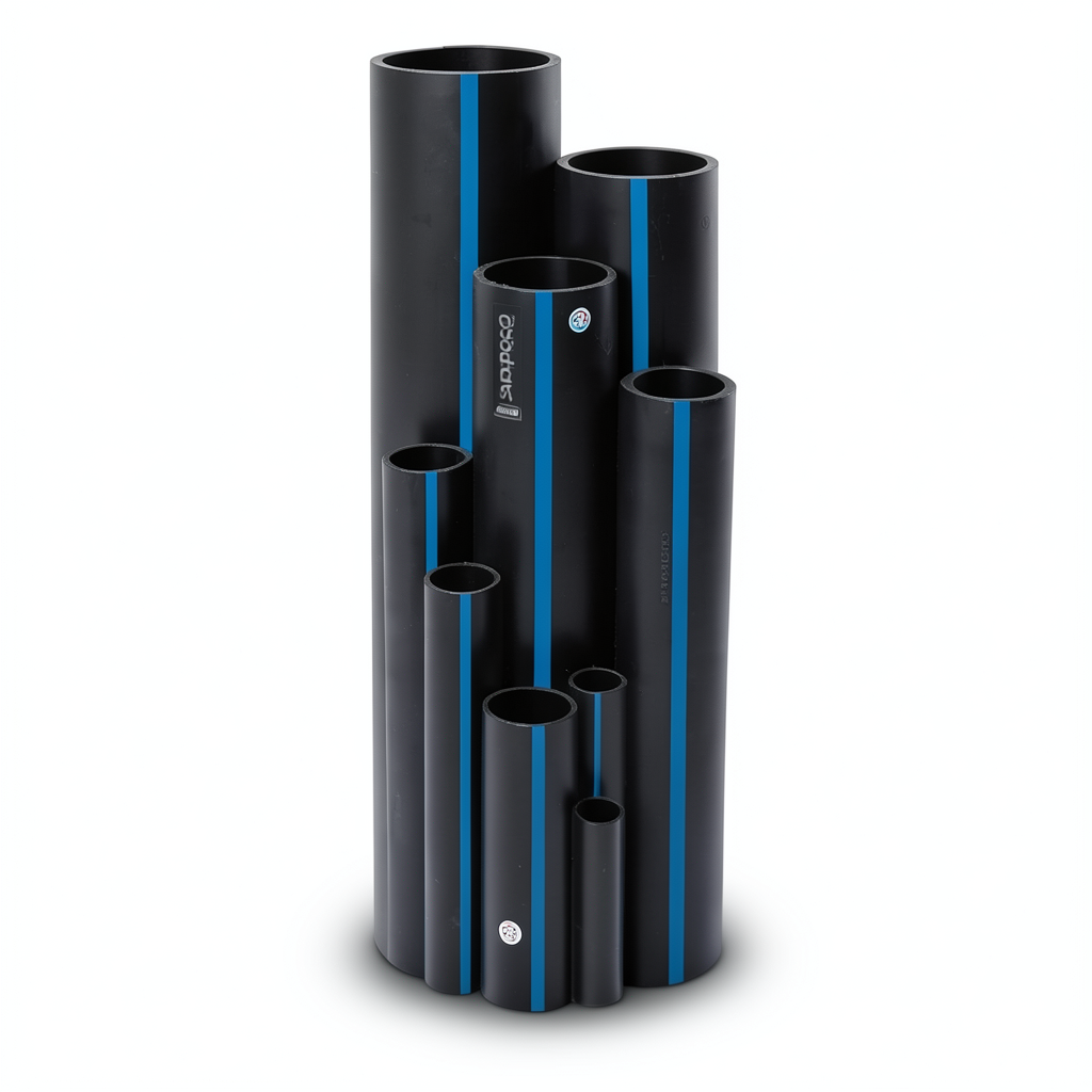 مواسير HDPE سابكو PE 100 ضغط 10 بار قطر خارجي 250 مم سمك 14.8 مم لون اسود | سابكو