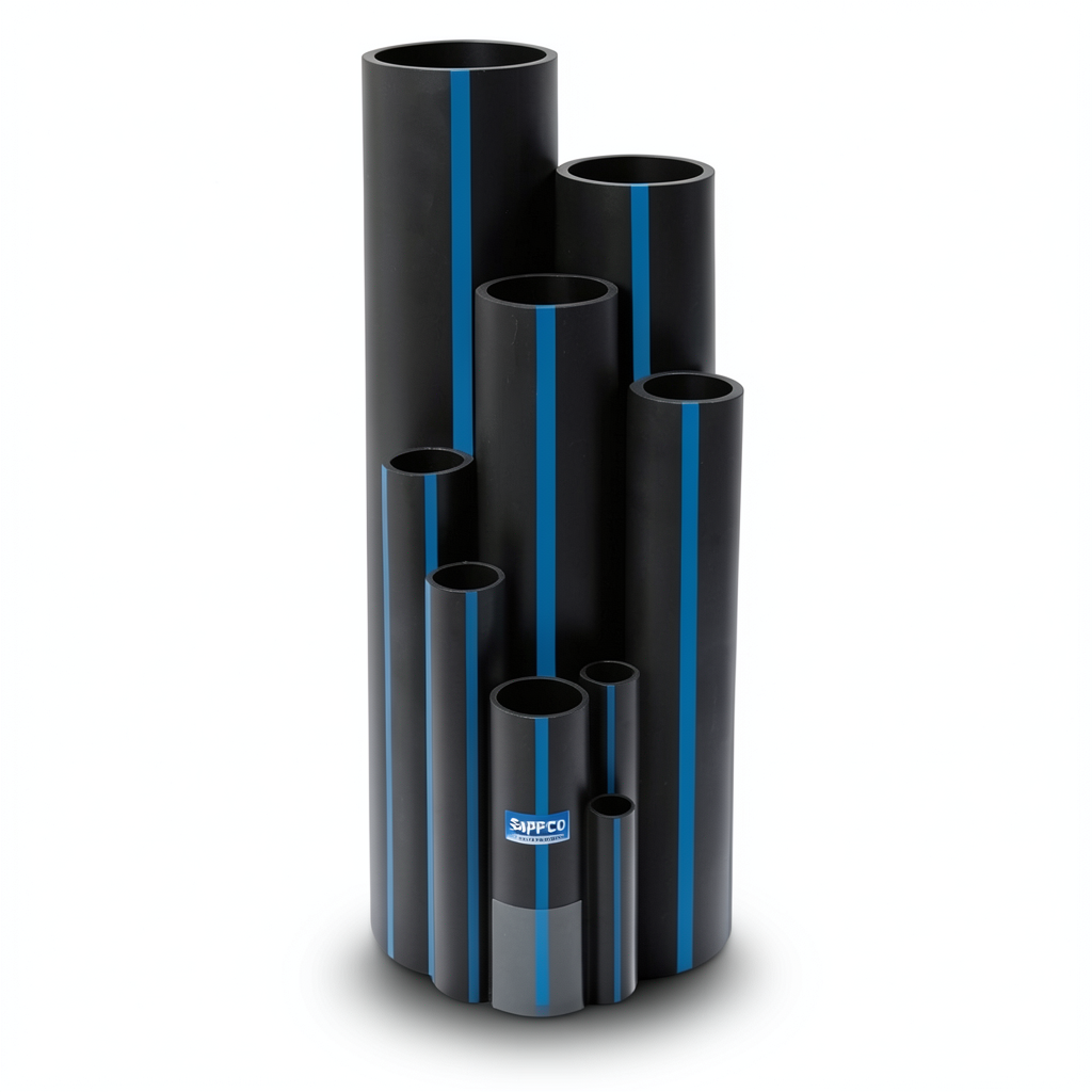 مواسير HDPE سابكو PE 100 ضغط 6 بار قطر خارجي 180 مم سمك 6.9 مم لون أسود | سابكو