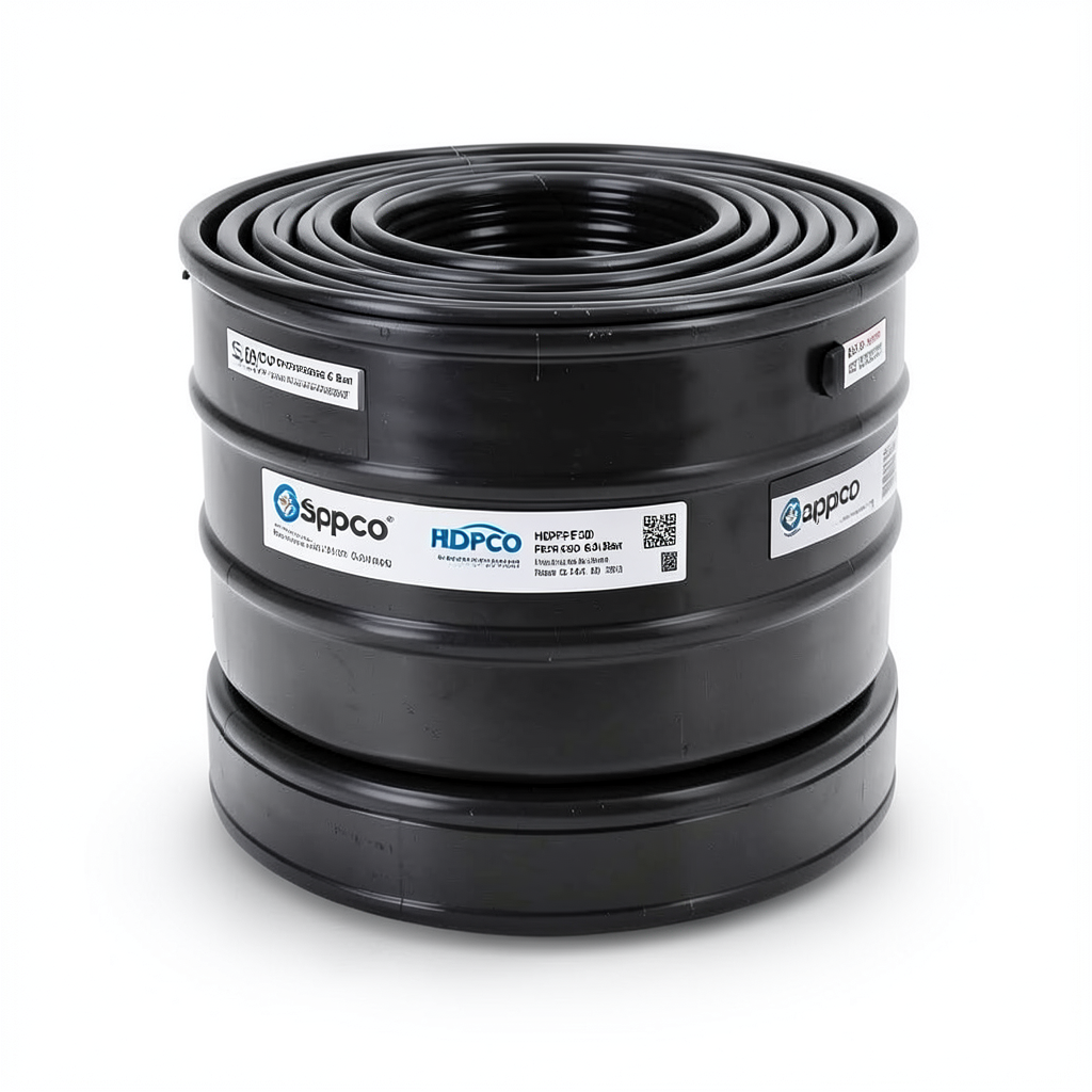 مواسير HDPE سابكو PE 100 ضغط 6 بار قطر خارجي 630 مم سمك 24.1 مم لون اسود | سابكو
