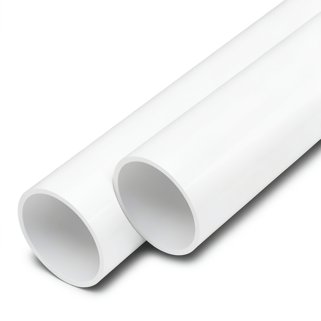 مواسير UPVC ضغط اسمي 25 بار قطر خارجي 110 مم سمك 10 مم لون أبيض
