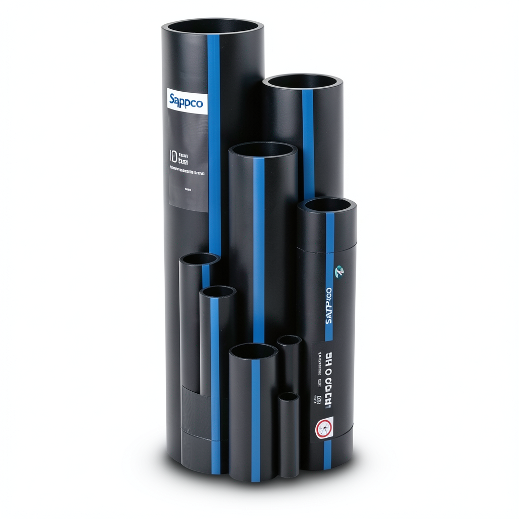 Sappco HDPE Pipes PE 100 Pressure 10 Bar Outside Diameter 75 mm Thickness 4.5 mm Black | SAPPCO