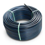 HDPE Plastic Coil Pipe Nominal Pressure 19.2 Bar PE 100 OD 110 mm SDR 7.4 Black with Blue Stripes