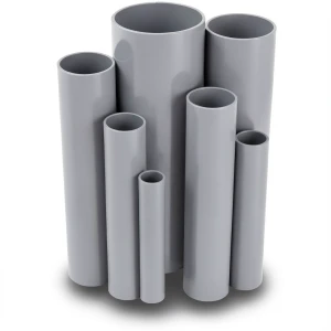 مواسير UPVC ضغط 21.7 بار مقاس 3/4 إنش سمك 2 مم لون رمادي