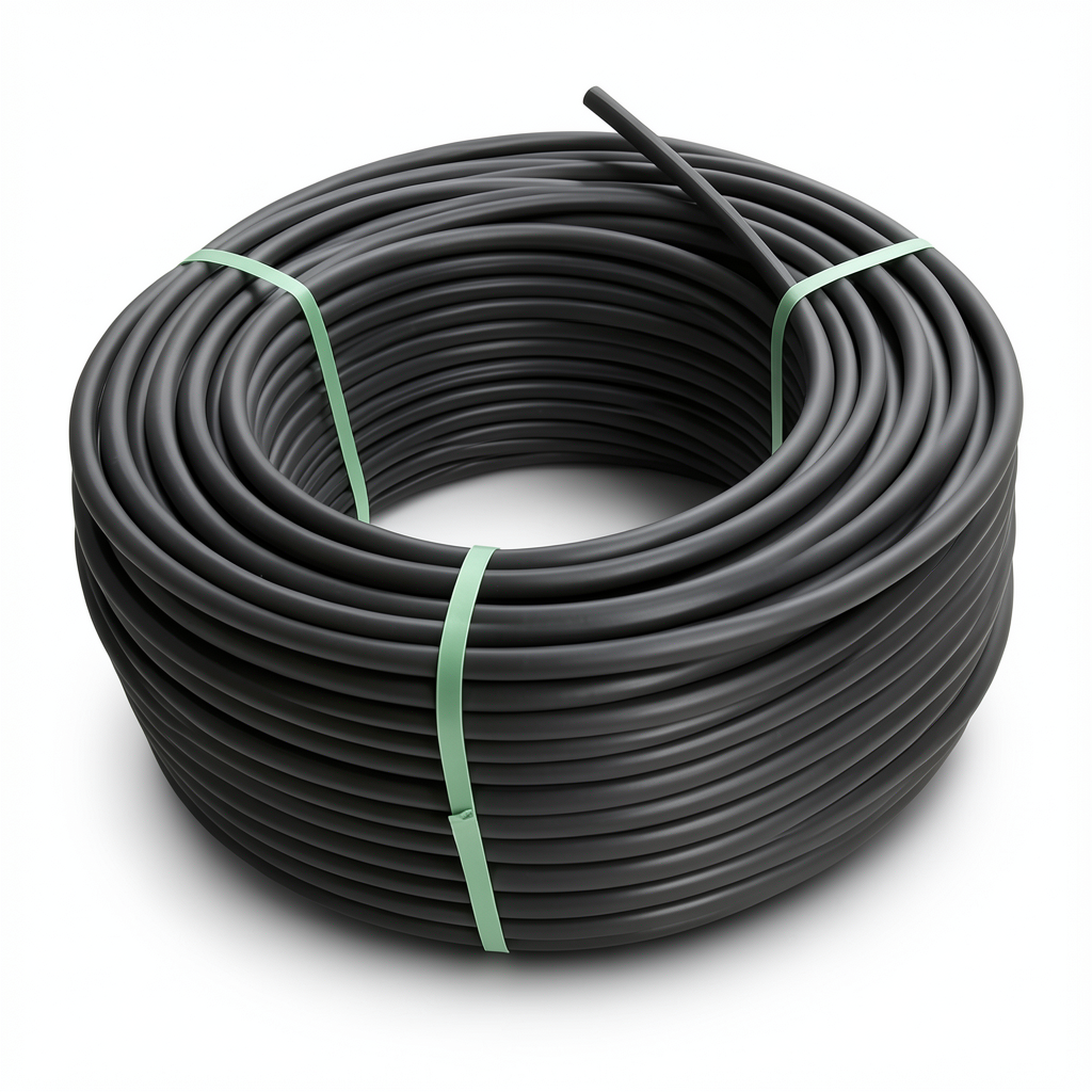 HDPE Plastic Coil Pipe Nominal Pressure 4 Bar PE 100 OD 63 mm SDR 33 Black