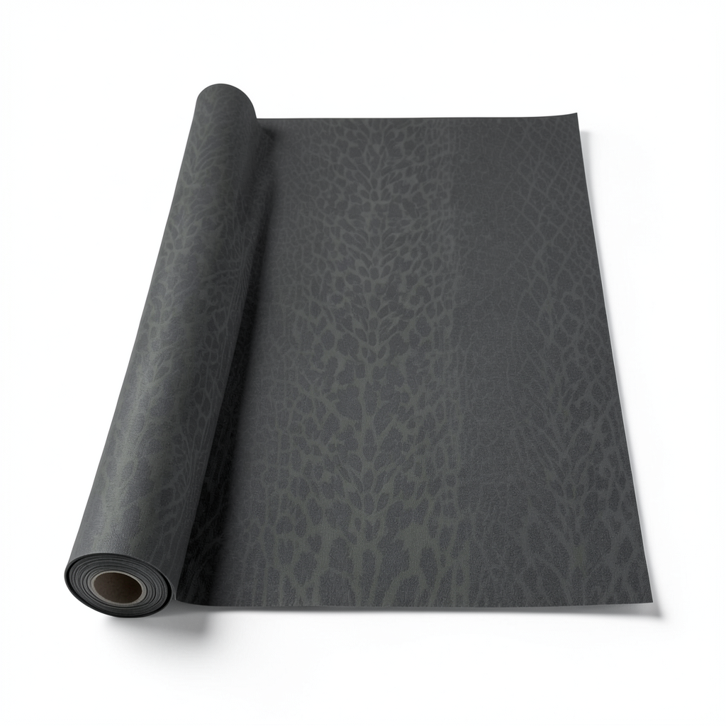 Italian Wallpaper Patterned Design Dark Gray, Size 10mx0.70m, Model RC18032