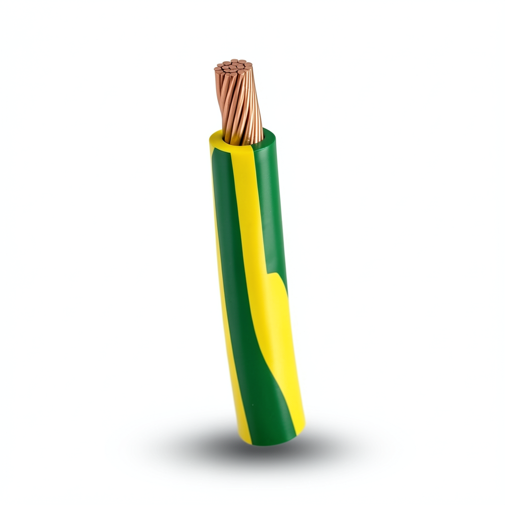 سلك تأريض نحاس مجدول 50 sq mm، 450/750V، عزل PVC اخضر/اصفر