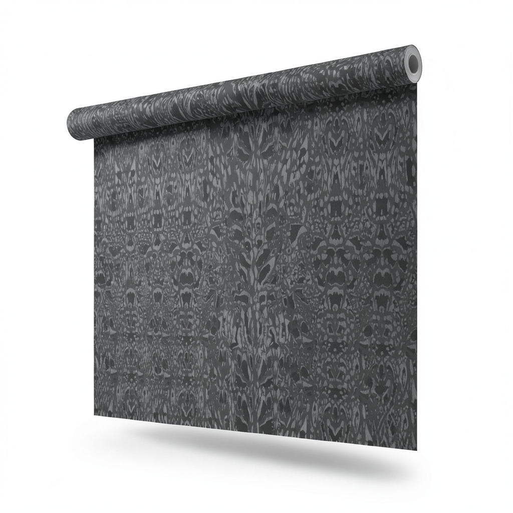 Italian Wallpaper Patterned Design Dark Gray, Size 10m x 0.70m, Model RC18063