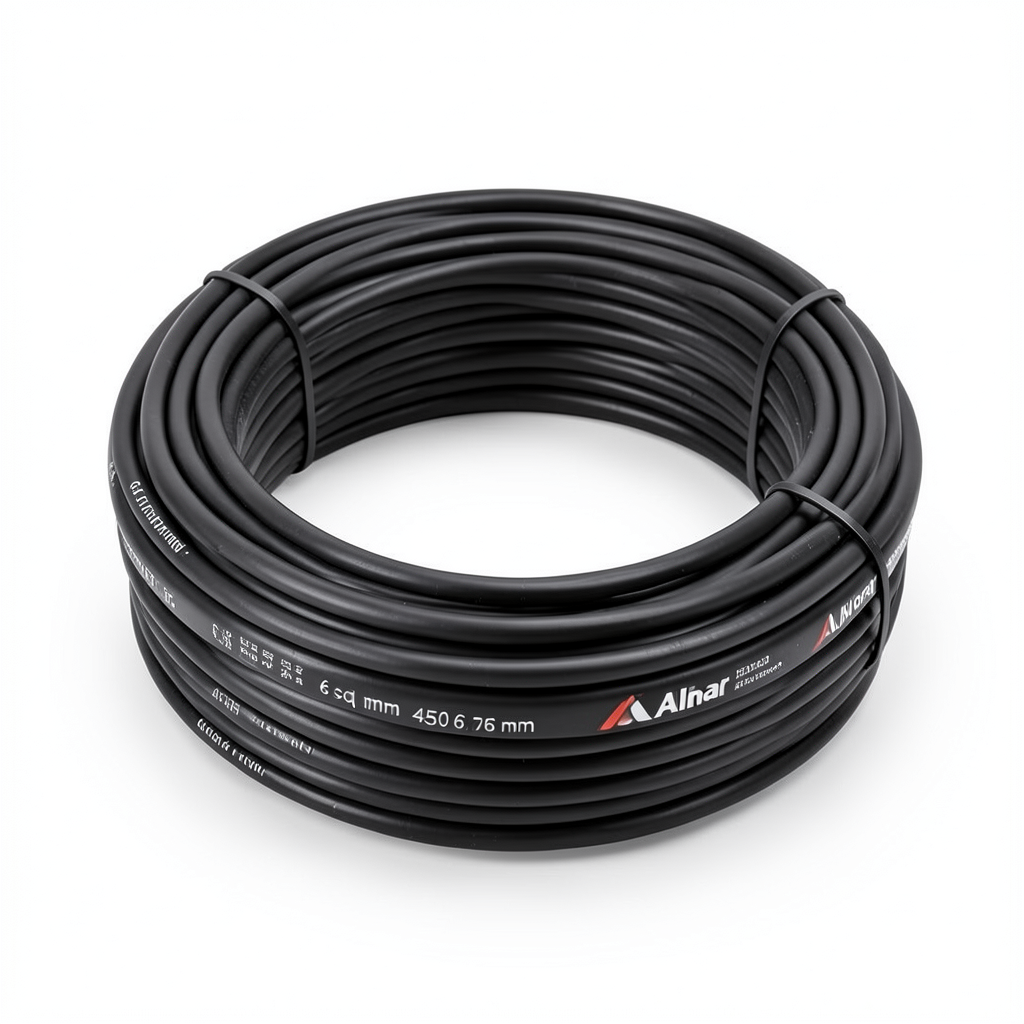 Copper Flexible Electric Wire 6sq mm 450/750V PVC Insulation, Black | Al Fanar