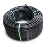 HDPE Plastic Coil Pipe Nominal Pressure 4 Bar PE 100 OD 50 mm SDR 33 Black