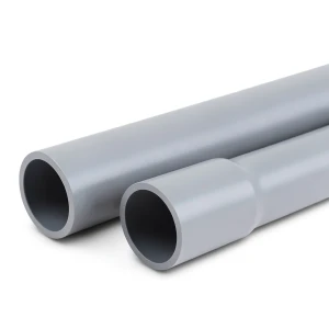 مواسير UPVC ضغط 11 بار مقاس 4 إنش سمك 4.4 مم لون رمادي