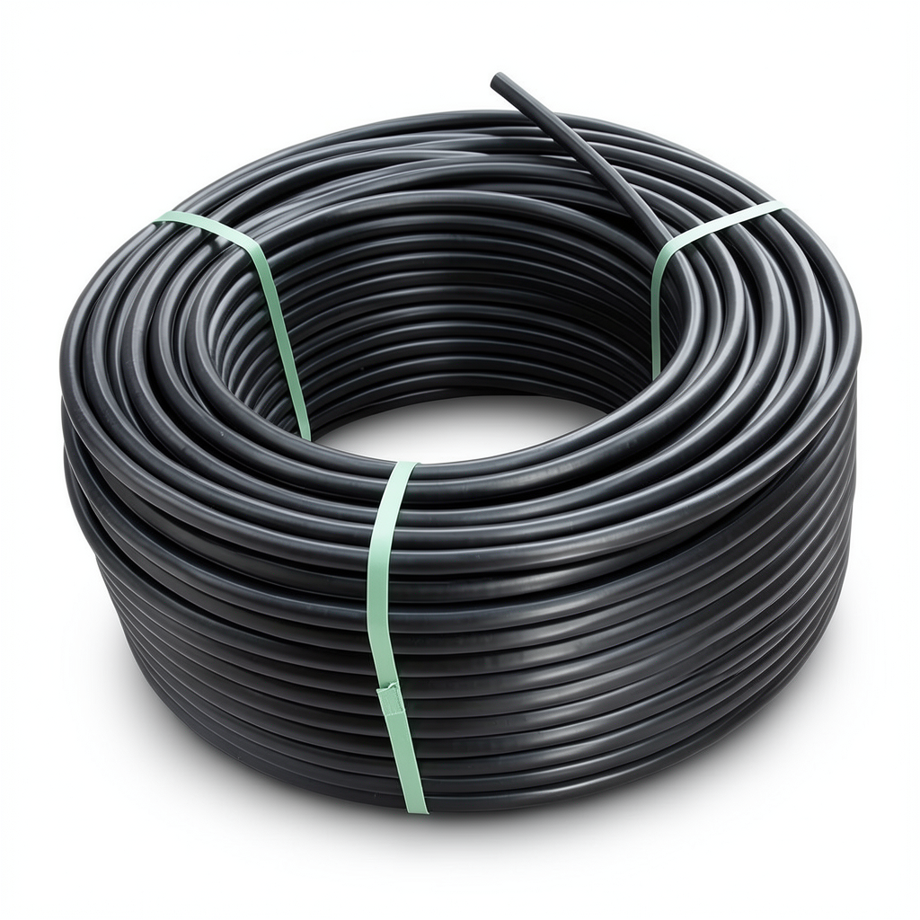 HDPE Plastic Coil Pipe Nominal Pressure 4 Bar PE 100 OD 63 mm SDR 33 Black