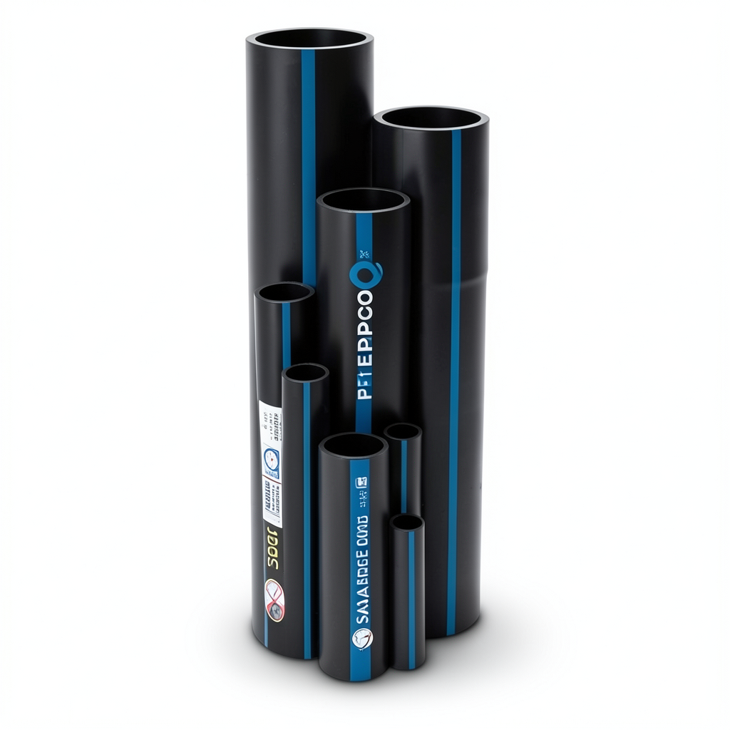مواسير HDPE Sappco PE 100 ضغط 12.5 بار قطر خارجي 125 مم سمك 9.2 مم لون اسود | سابكو