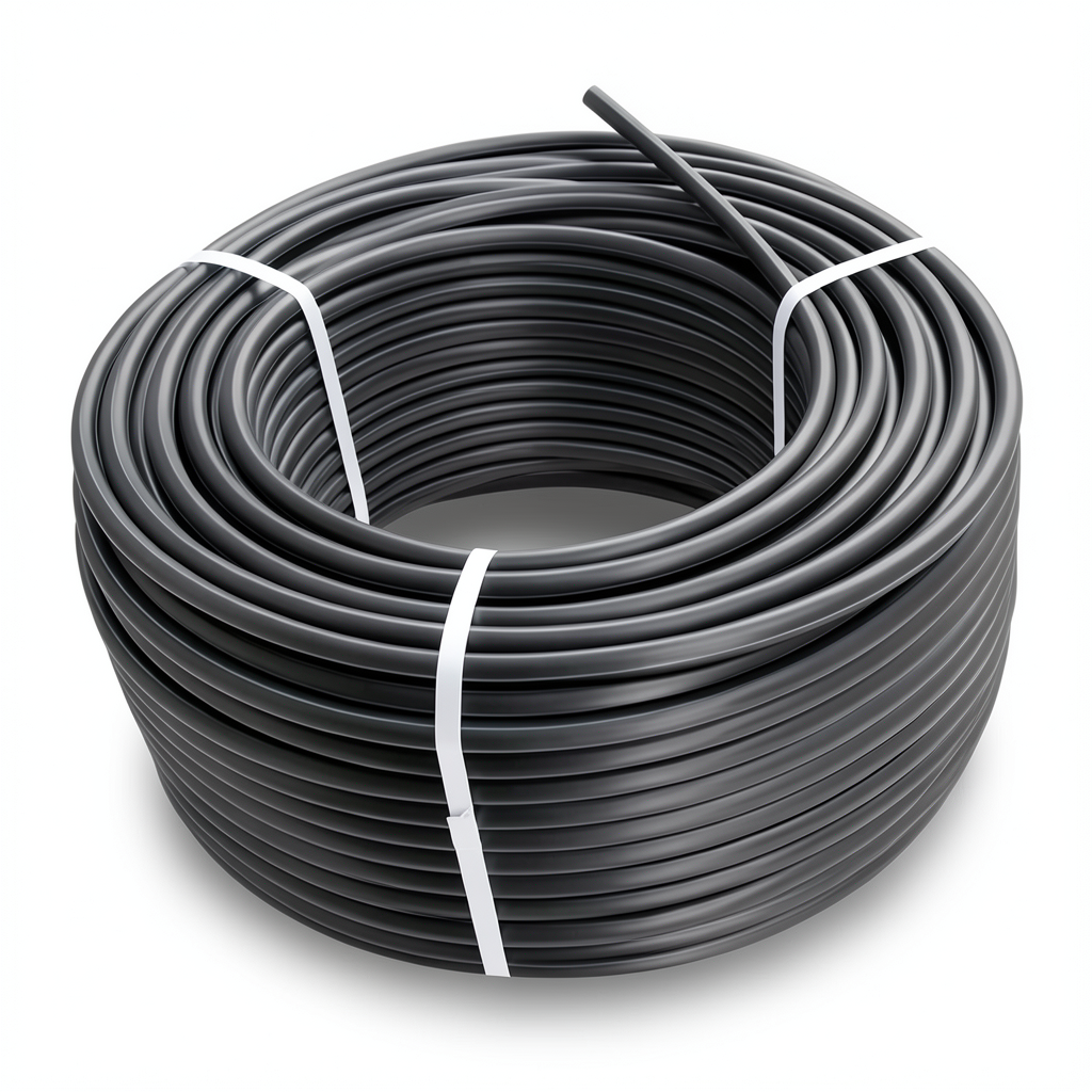 HDPE Plastic Coil Pipe PN 4 Bar PE 100, 90 mm Diameter, SDR 33, Black