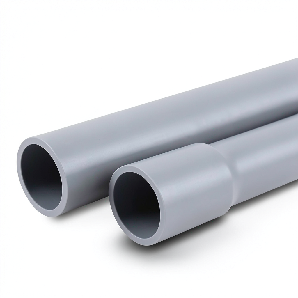 مواسير UPVC ضغط 13.8 بار مقاس 3/4 إنش سمك 1.5 مم لون رمادي