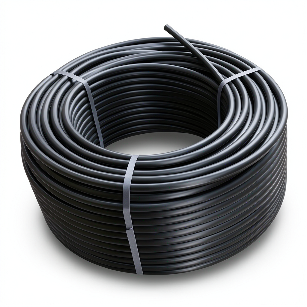 لفة أنابيب بلاستيك HDPE ضغط 4 بار PE 100 قطر خارجي 110 مم SDR 33 لون أسود