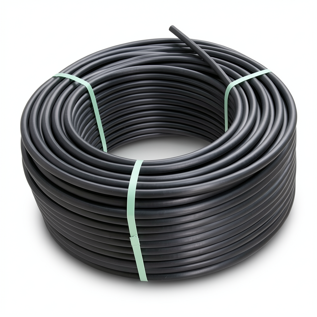 HDPE Plastic Coil Pipe Nominal Pressure 4 Bar PE 100 OD 125 mm SDR 33 Black