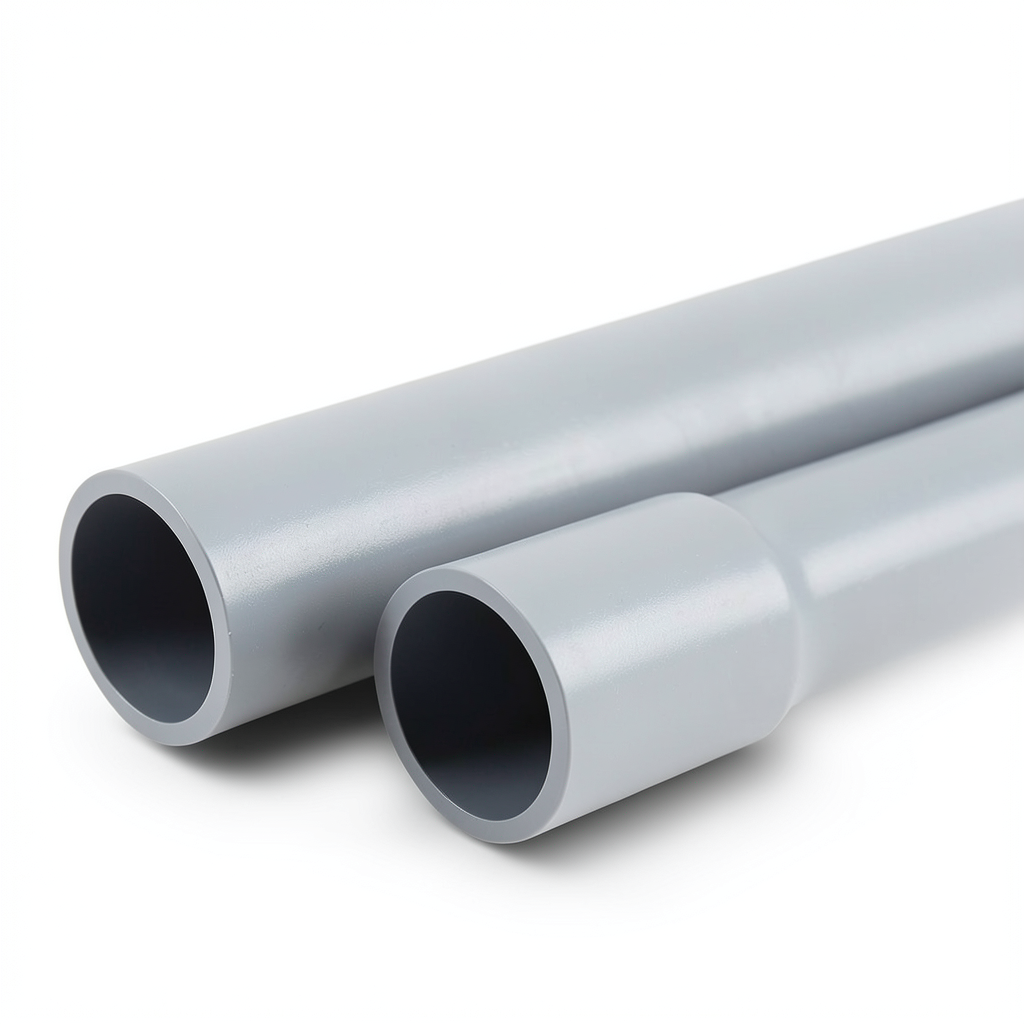 مواسير UPVC ضغط 13.8 بار مقاس 1 1/4 إنش سمك 2 مم لون رمادي