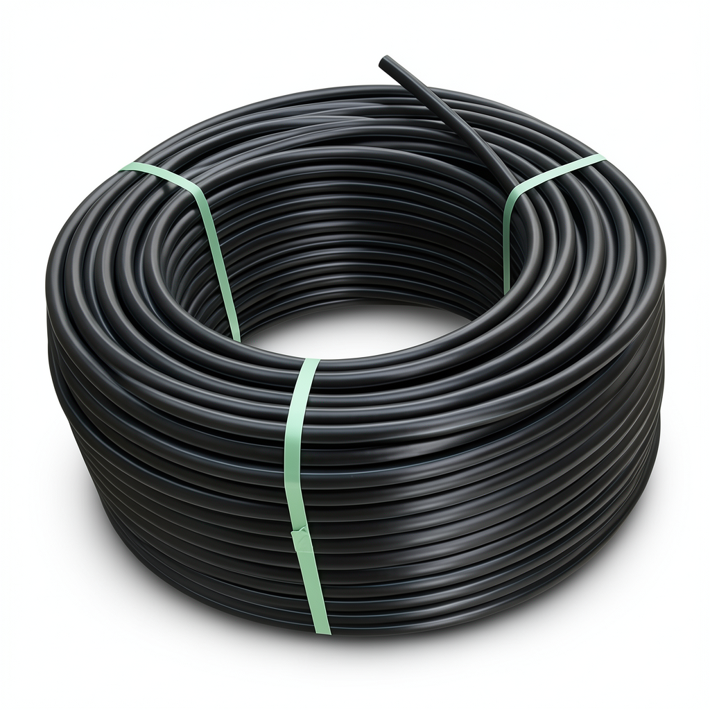 لفة أنابيب HDPE ضغط اسمي 9.9 بار PE 100 قطر خارجي 75 مم SDR 13.6 لون أسود