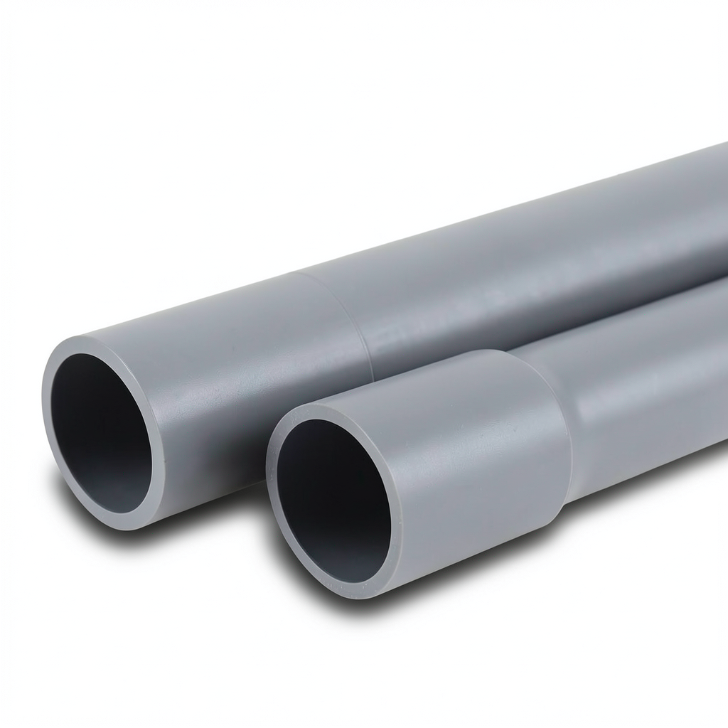 مواسير UPVC ضغط 8.6 بار مقاس 3 إنش سمك 2.7 مم لون رمادي