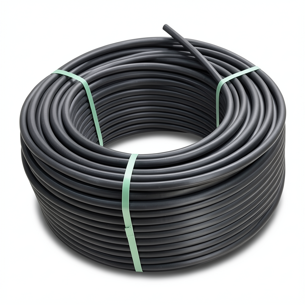 لفة أنابيب بلاستيك HDPE ضغط اسمي 9.9 بار PE 100 قطر خارجي 110 مم SDR 13.6 لون أسود