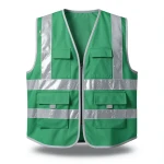 Multi-Function Green Safety Vest - 12VST-003GRN