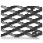 Hot Rolled Black Steel Expanded Metal Mesh Thickness 1.4 mm Width 1.22 m Length 1 m