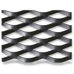 Hot Rolled Black Steel Expanded Metal Mesh Thickness 1.5 mm Width 1.22 m Length 1 m