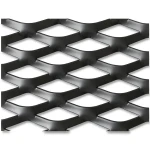 Hot Rolled Steel Expanded Metal Mesh 1.4 mm Thickness 1.22 m Width 6 m Length, Black