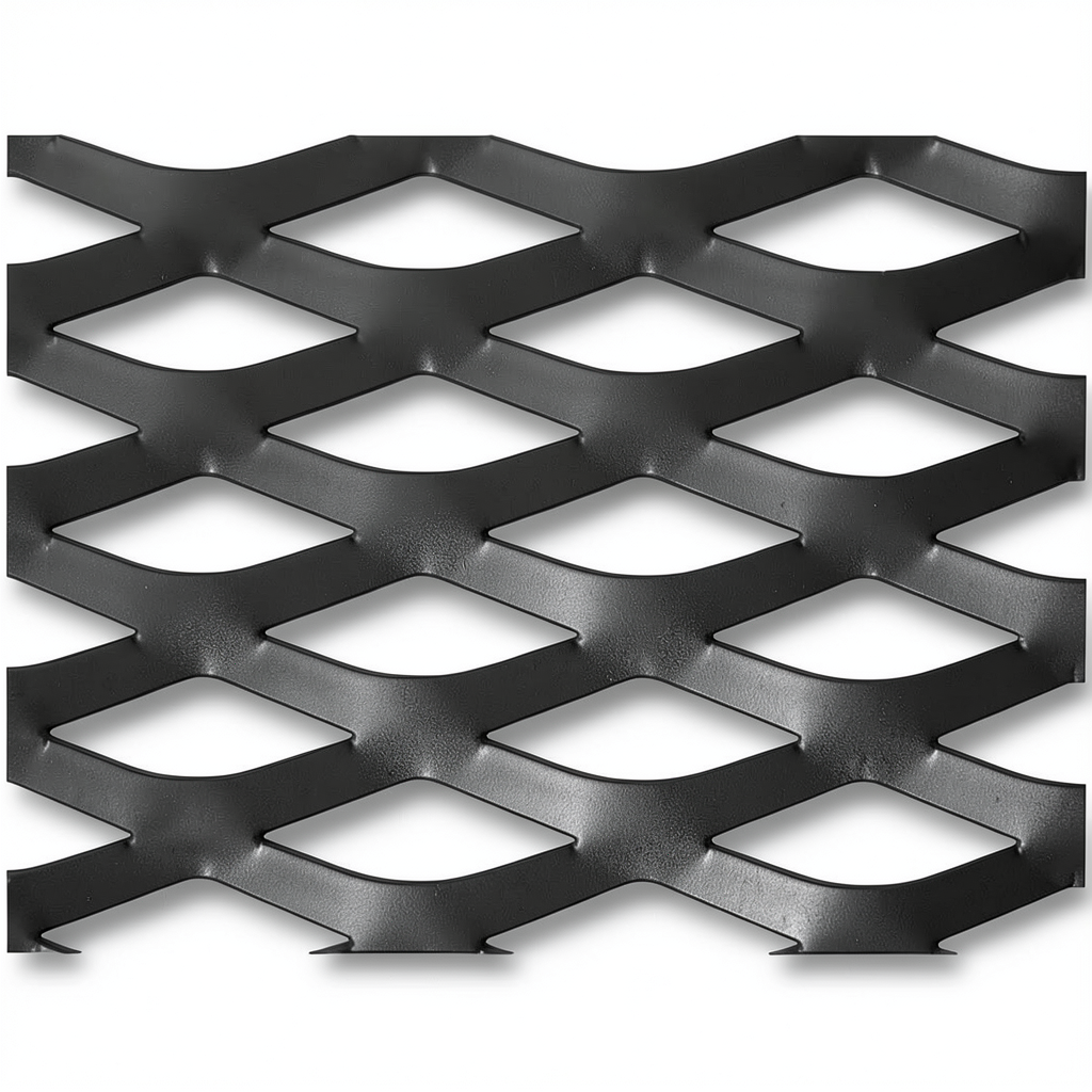 Hot Rolled Black Steel Expanded Metal Mesh Thickness 1.4 mm Width 1.22 m Length 3 m