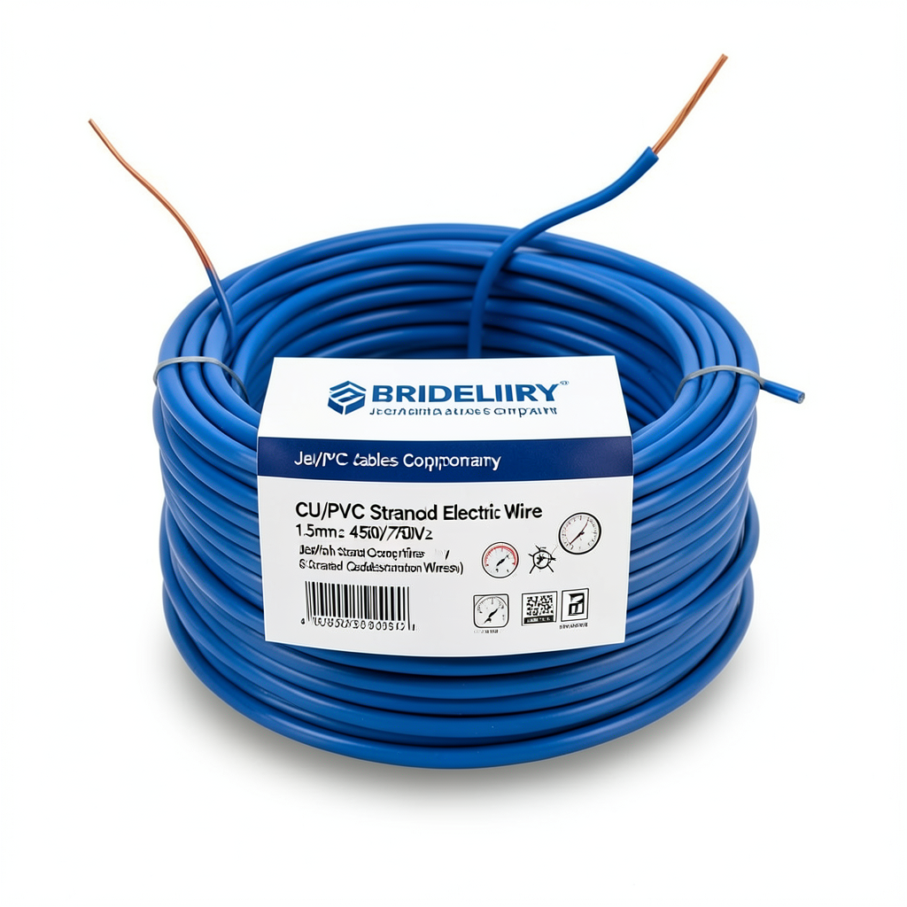 CU/PVC Stranded Electric Wire 1.5mm2 450/750V Blue | Jeddah Cables Company