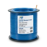 لفة سلك نحاس مجدول CU/PVC مقاس 2.5mm، 450/750V، لون أزرق، شركة كابلات جدة | كابلات جدة