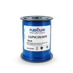 لفة سلك نحاس مجدول CU/PVC مقاس 6mm، 450/750 فولت، لون أزرق | شركة كابلات جدة