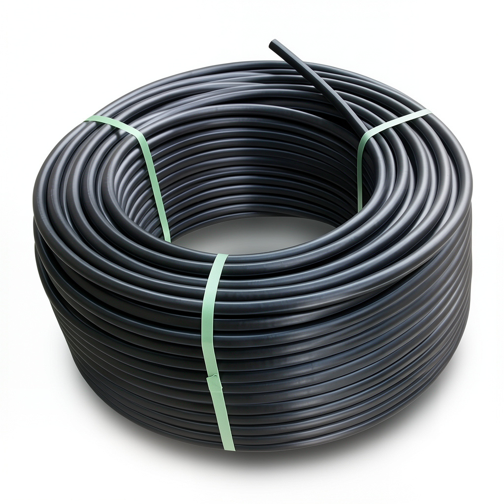 لفة أنابيب بلاستيك بولي ايثيلين عالي الكثافة ضغط 12.5 بار [PE 100] قطر خارجي 50 مم SDR 11 لون أسود