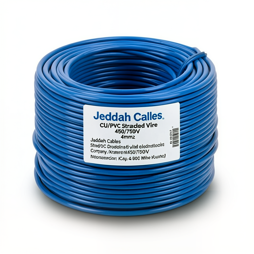 CU/PVC Stranded Wire 4mm2 450/750V Blue, Jeddah Cables | Jeddah Cables Company